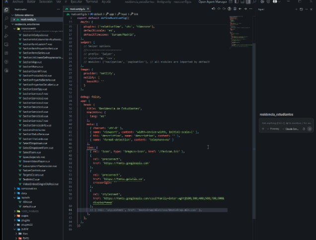 Formación tecnología web Residencia